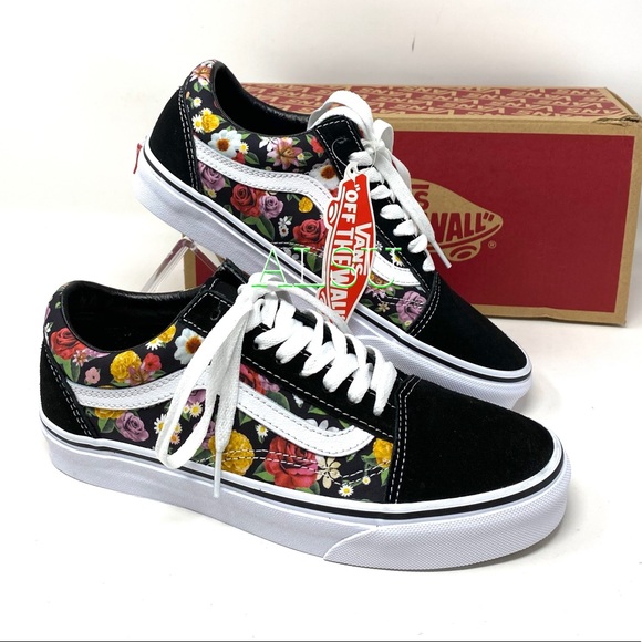 VANS Old Skool Lux Floral Black Suede Shoes Women’s Sneakers Size VN0A38G1U5H - Picture 8 of 10